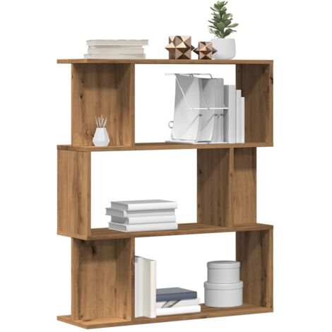 VidaXL Libreria Rovere Artigianale 72x20x120 Cm - Legno Ingegnerizzato Nero, Finitura Opaca, Per Soggiorno