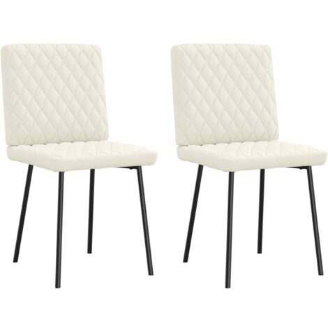 Maison Exclusive - Sedie da Pranzo Girevoli 2 pz Crema in Similpelle