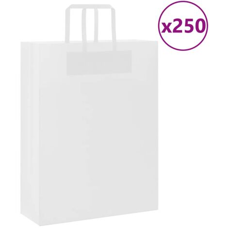 Sacchetti Carta Kraft Bianchi 12x24 Cm - Confezione Da 10 Kg Per Alimenti E Asporto