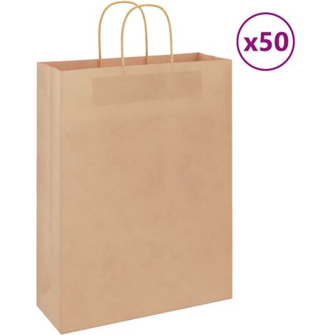 Sacchetti Di Carta Kraft Con Manico - 30 Pezzi, Eco-friendly, Per Regali, Shopping E Feste - Foto 10