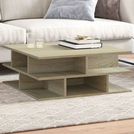 Tavolino Salotto VidaXL Rovere Sonoma | Legno Multistrato 40x40x42 Cm | Design Compatto Con Ripiano