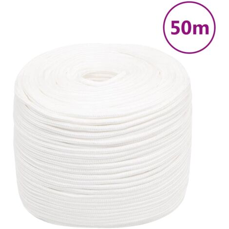 Corda Nautica In Polipropilene 18 Mm X 100 M Bianca - Per Barche, Ormeggi, Campeggio, Resistente Agli Agenti Atmosferici.