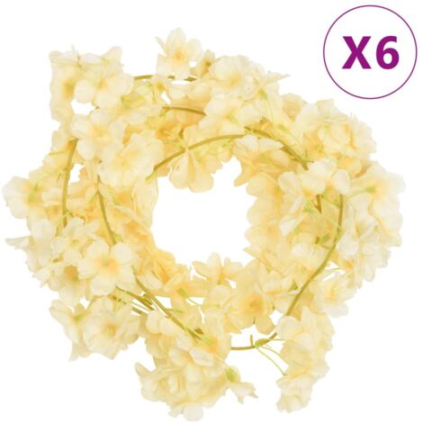 Ghirlanda di fiori di ortensia bianchi 220 cm