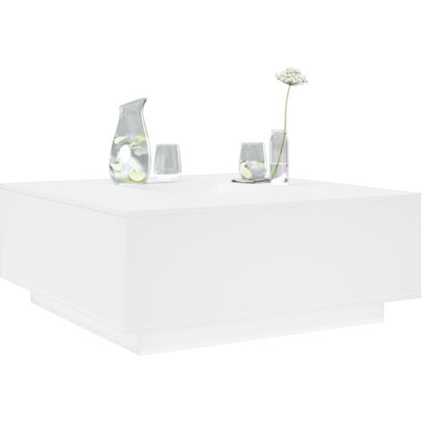1725529 TAVOLINO DA Salotto Bianco 35x35x30 cm Legno Massello di Pino