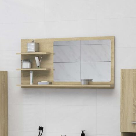 Armadietto Da Bagno Rovere Sonoma - Mobile Alto E Stretto 25x26,5x170 Cm In Legno Multistrato, Tante Ripiani Per Asciugamani, Design Moderno Con Anti-ribaltamento