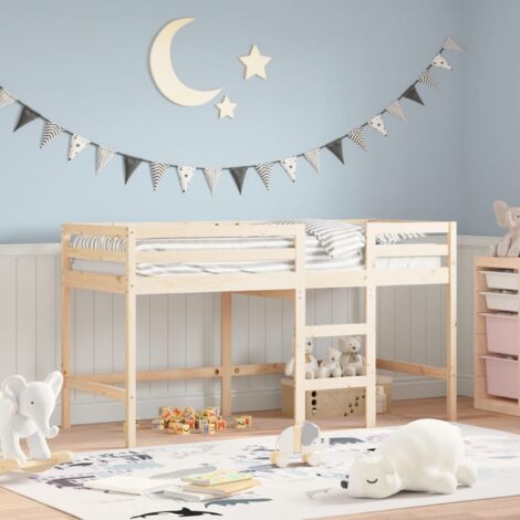 Letto A Soppalco Principessa Con Cassetti E Scaffale - Bianco E Rosa Per Bambini 90x200 Cm - Foto 4