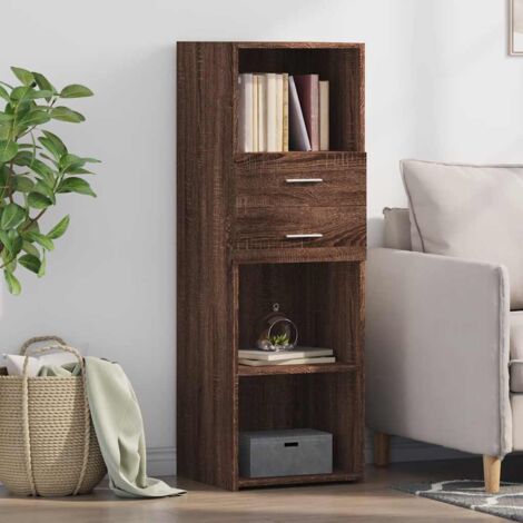 Credenze 2 pz Rovere Marrone 30x30x70 cm in Legno