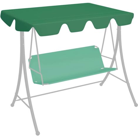 Baldacchino Di Ricambio Per Dondolo Da Giardino 2/3 Posti - Verde 195x125cm - Foto 9