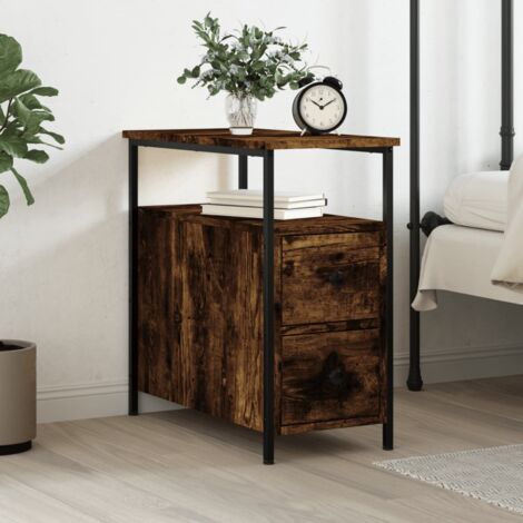 Comodino Nero 3 Cassetti 40x34.5x60 Cm – Struttura In Truciolato E Metallo, 50 Kg Di Capacità