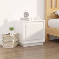 VidaXL Comodino Bianco Lucido 44x35x45 cm in Legno Multistrato