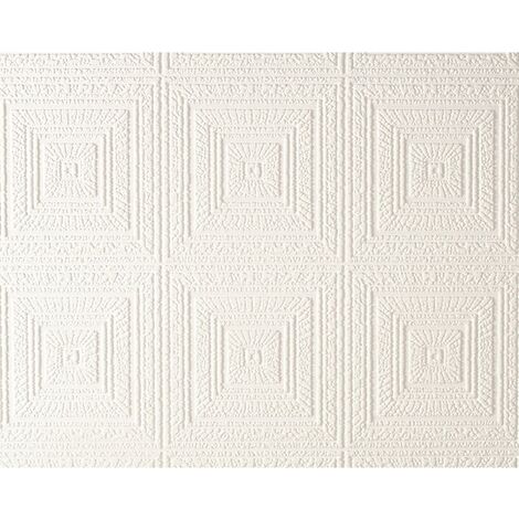 White Blown Vinyl Wallpaper Embossed Textured Patterned Paintable 6640-13