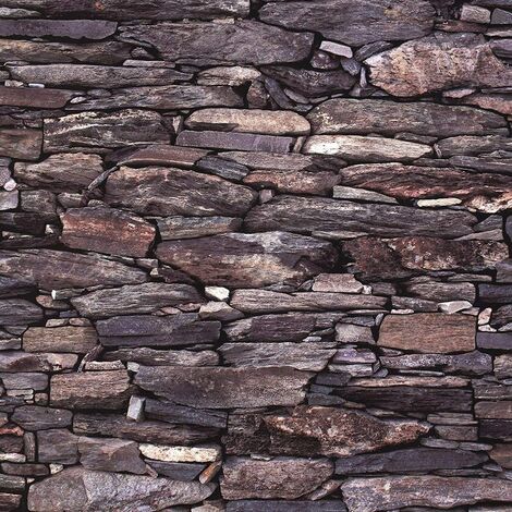 Brick Effect Wallpaper Rustic Slate Stone Weathered Natural Colours Arthouse x 3 