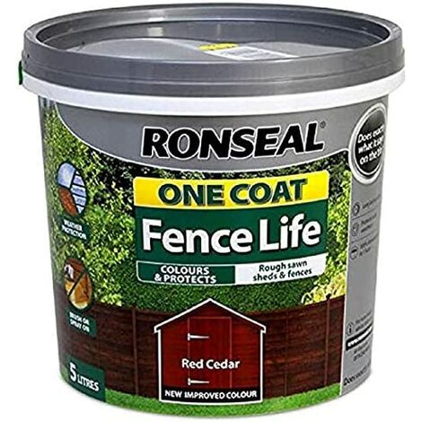 Ronseal 9L One Coat Fence Life Paint - Red Cedar