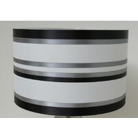 11" Sailing Ribbon Drum Shade - Ceiling Light shade Pendant -white / black / silver