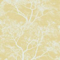 Holden Decor - Whispering Trees Sparkle Forest Glitter Wallpaper - Yellow 65621
