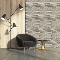 Erismann Wallpaper - Old Weathered Wood Panels / Planks - Grey & White - 7319-10
