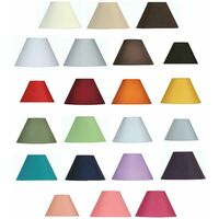 Table Lamp Shades 9" Easy Fit Pendant Fabric Coolies Various Colours Available - Aubergine 9"