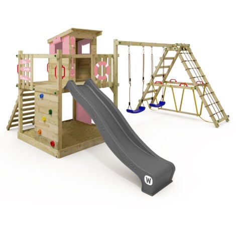 WICKEY Smart Surf Climbing frame with slide and climbing wall