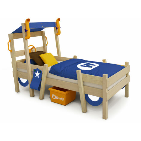Wickey Kid's bed, single bed Crazy Sparky Pro - canvas cover children's bed 90 x 200 cm - blue