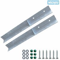 WICKEY Ground anchor post anchor set SolidLock 2 pieces for climbing frame & swing set, angle anchor for play tower & garden fence