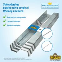 WICKEY Ground anchor post anchor set SimpleLock 22 pieces for climbing frame & swing set, anchor for play tower & garden fence