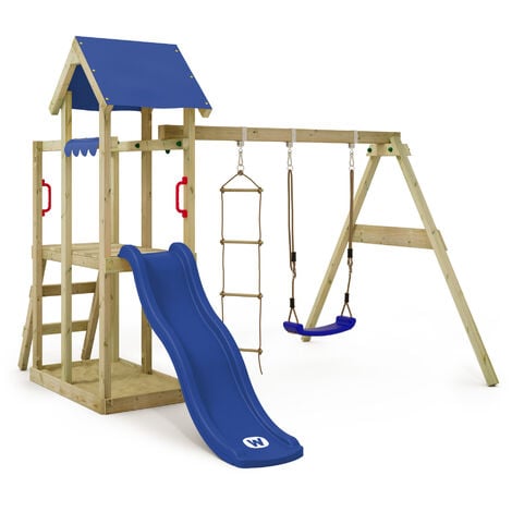 Wickey Parque infantil de madera TinyPlace con columpio y tobogán