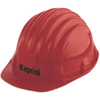 CASCO CANTIERE CON VISIERA ROSSO KAPRIOL
