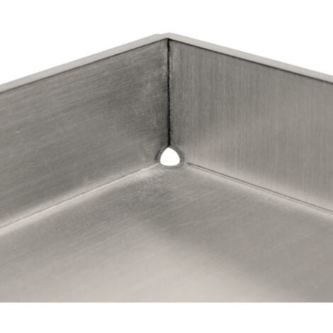 BBQ-Toro Edelstahl Grillplatte, 30 x 40 cm, BBQ Grill Plancha für Steak, Spiegelei und mehr