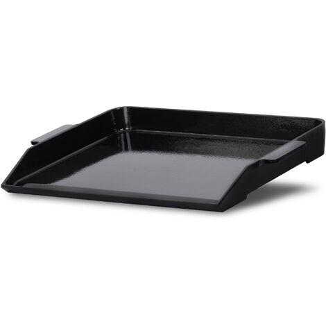BBQ-Toro Gusseisen Grillplatte, 59 x 41 cm, BBQ Plancha emailliert, Grillpfanne, Grillschale