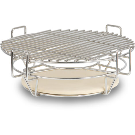BBQ-Toro Kochsystem für Kamado Ø 39 cm, Edelstahl Smokersystem mit 3 Ebenen, Kamado Zubehör