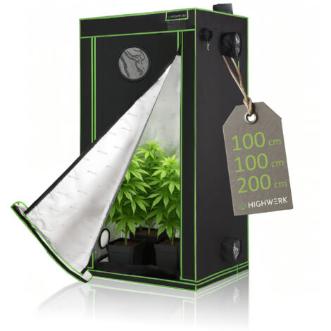 HIGHWERK Kweektent 160 x 120 x 205 cm | huiskweek MyHomeGrow, zwart/groen | kweektent voor binnen voor het kweken van planten