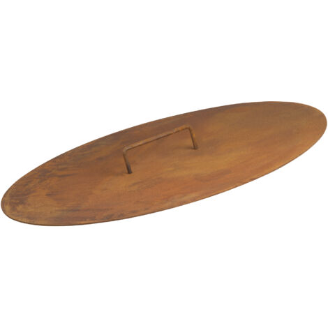 BBQ-Toro Feuerschalen Deckel für Ø 70 cm Feuerschalen, Rostoptik, Abdeckung für Feuerschale