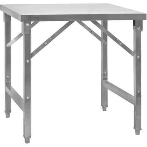 Edelstahltisch 80x40 Cm – Arbeitstisch Für Küche, Werkstatt & Restaurant Bis 30 Kg Belastbar