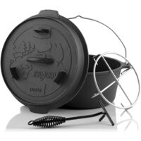BBQ-Toro Dutch Oven DO45FX, 4,2 L Forest Gusseisen Kochtopf, Gusstopf