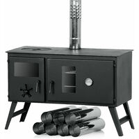CampFeuer Zeltofen 28,5 x 58,5 x 260 cm Zeltheizung, Holzofen für Camping