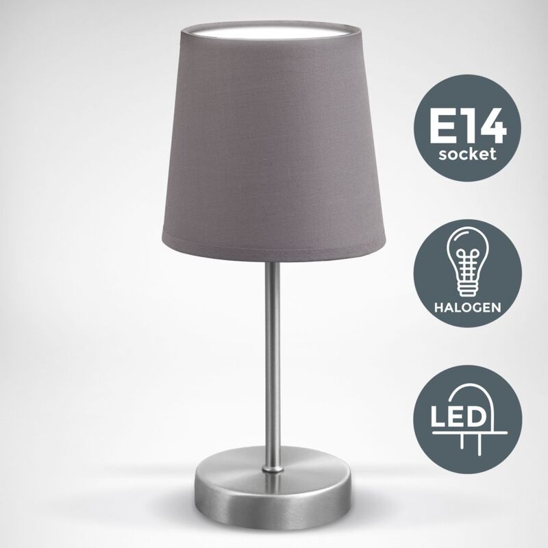 Lampada da parete con luce da lettura Letto Grigio 1 lampadina 17-56,5 cm