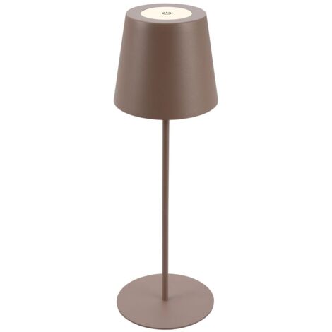 Lampada da tavolo Briloner a batteria, touch, regolabile in altezza, batteria ricaricabile sostituibile
