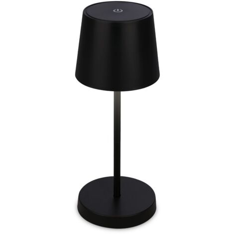 Lampada da tavolo ricaricabile a LED USB-C 2,6W IP44 resistente agli schizzi 150lm nero Briloner