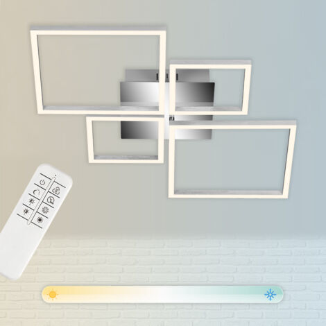 Briloner – Plafoniera LED 110 cm 40W 4400lm dimmerabile – Temperatura colore regolabile 2700K-5000K – Struttura in acciaio – Design moderno quadrato (1/5)