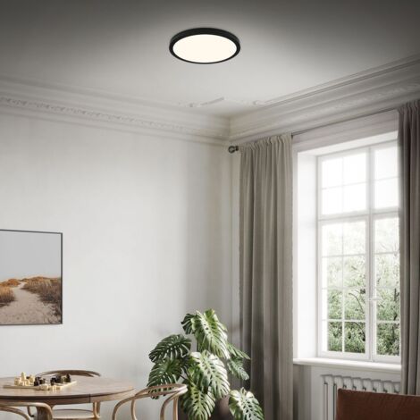 BRILONER Lampada Da Soffitto LED 51W – 5800 Lumen, 3000K Bianco Caldo, Plafoniera Con Luci Separabili, Alluminio Cromato, 51x51cm