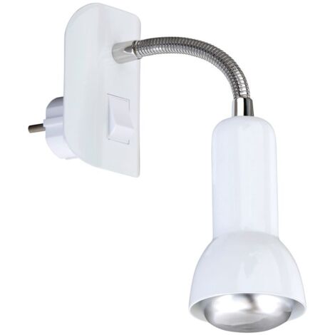 Lampada con spina Spot con spina Luce notturna 1xE14 25W Braccio flessibile regolabile Briloner (1/4)