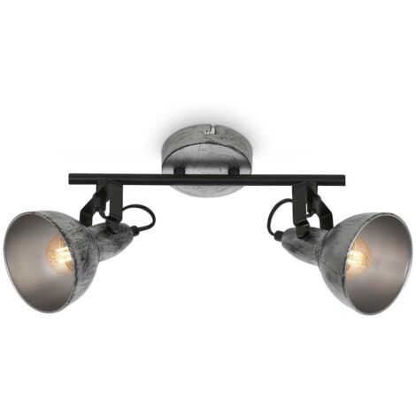Lampada da soffitto Faretti da soffitto orientabili vintage 40W 2xE14 Metallo argento antico Briloner (1/5)