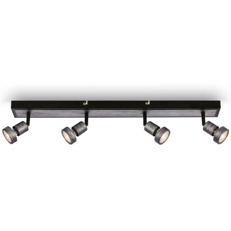 Lampada da soffitto a LED Lampada da soffitto Spot orientabile 4xGU10 4,9W argento antico Briloner (1/5)