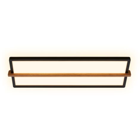 Lampada Da Soffitto Quadrata In Legno Giapponese A LED – 16W, 220V, Paralume In Finta Pelle Di Pecora, Luce Calda, Per Soggiorno E Camera Da Letto - 2