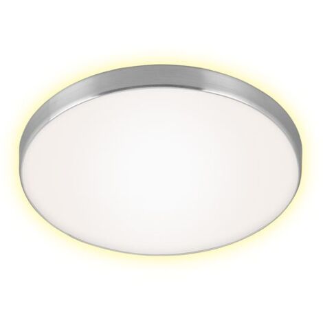 Lampada da soffitto a LED Lampada da soffitto 12W bianco-argento metallo-plastica Ø28,5cm Briloner (1/5)