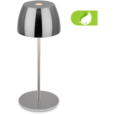 Lampada Da Tavolo Moderna Serina Mini Plastica Cromo Led Integrato 2,5W 2700K