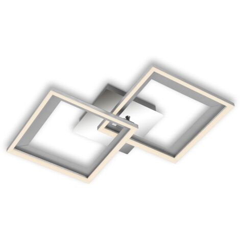 BRILONER - Lampada da soffitto LED, Lampada da soffitto LED, plafonira da soffitto, Luce Bianca Calda, 5800 Lumen, Aluminio Cromato