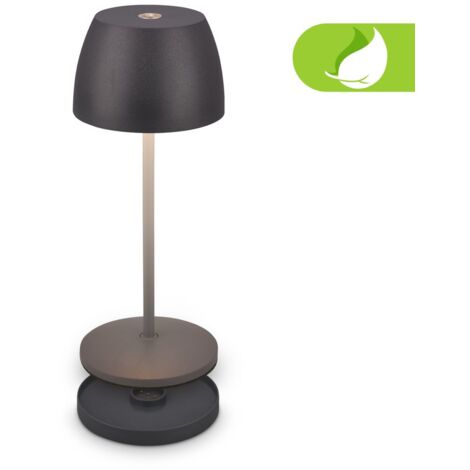 Lampada Da Tavolo Moderna Cilano Plastica Nero Led Integrato 1,5W 2700K