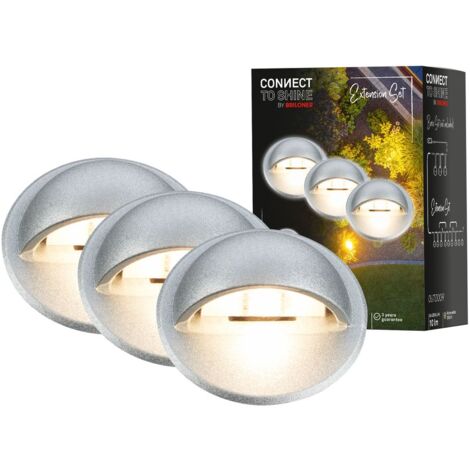 CONNECT TO SHINE Set di espansione in teak con set di 3 faretti da incasso a LED, IP65