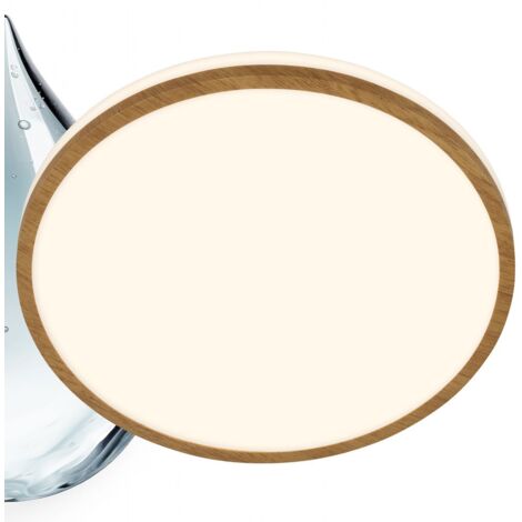 Briloner ACORUS W Plafoniera bagno LED, protezione dagli spruzzi d'acqua, luce bianca calda, Ø28 x 7 cm